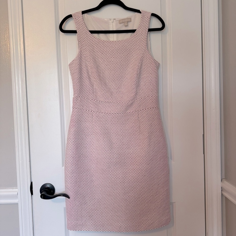 Banana Republic Elegant Pink and White  Sleeveless Sheath Size 8 Dress